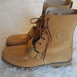 mens polo ranger boots tan